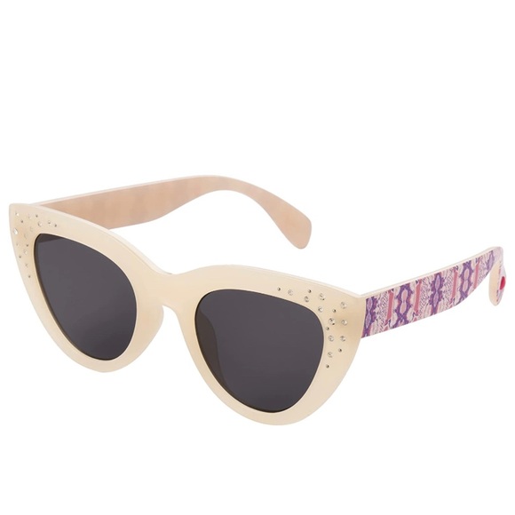 NWT Betsey Johnson Women's Pin Up Sunglasses Cateye, Nude/Snakeskin, 52mm - Picture 2 of 10